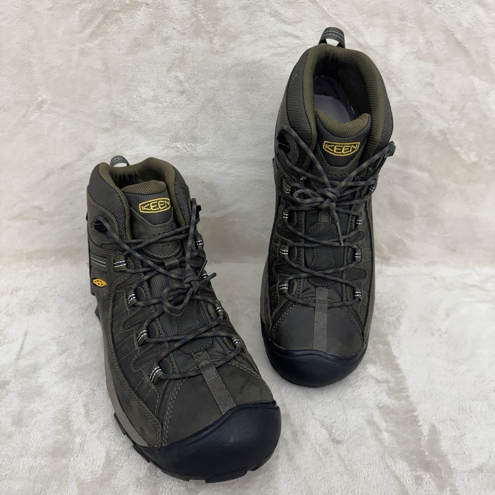 KEEN Targhee II Mid Waterproof Hiking Boots Mens 13 Canteen Dark Olive NWOT